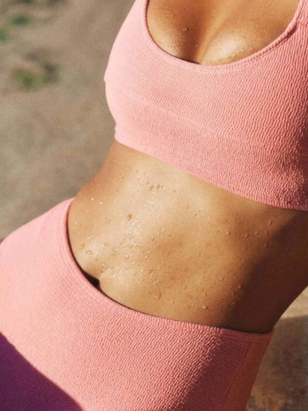 Wanderlust Soft Pink Ribbed Bikini Set